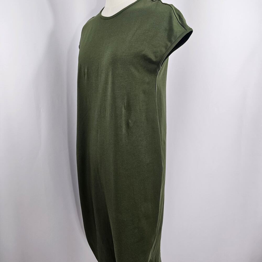 Universal Standard Geneva Green Asymmetrical Cotton Midi Dress Size 4XS/0 NWT - Picture 4 of 13